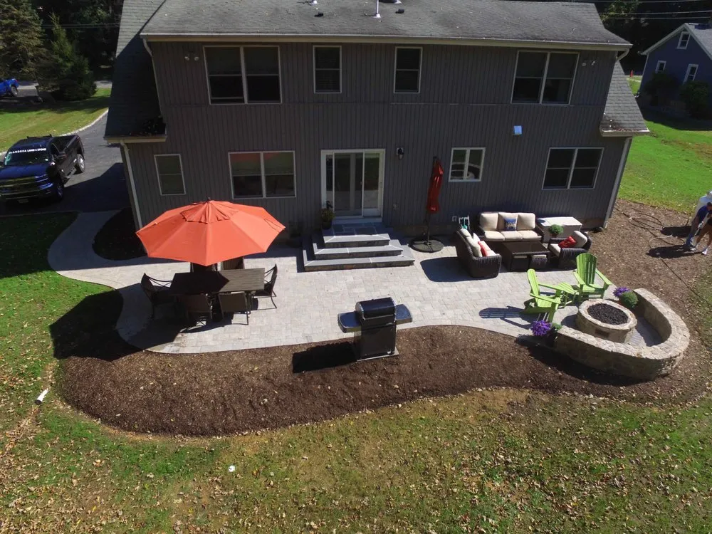 Professional landscape installation with custom design across Mendham, NJ - DeAndrea Land & Stone