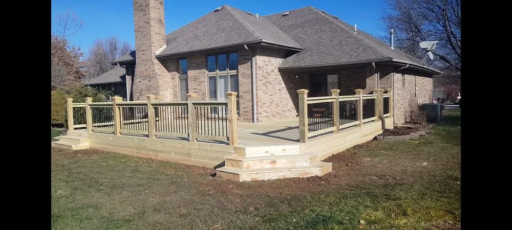 Expert landscaping services for beautiful yards in Marshfield, MO by Decks Plus