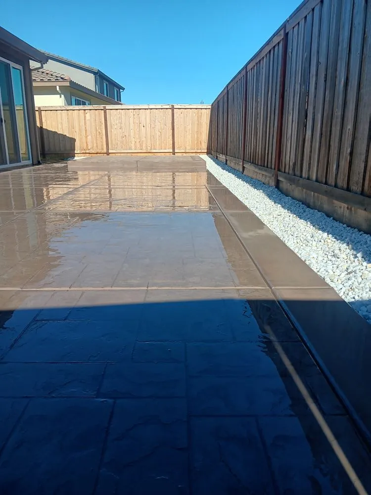 Reliable lawn care service for residential properties across Stockton, CA - Decorative rock & concrete