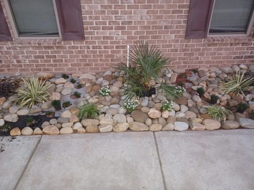 Professional yard maintenance with custom design in Covington, GA by Decosse Landscaping