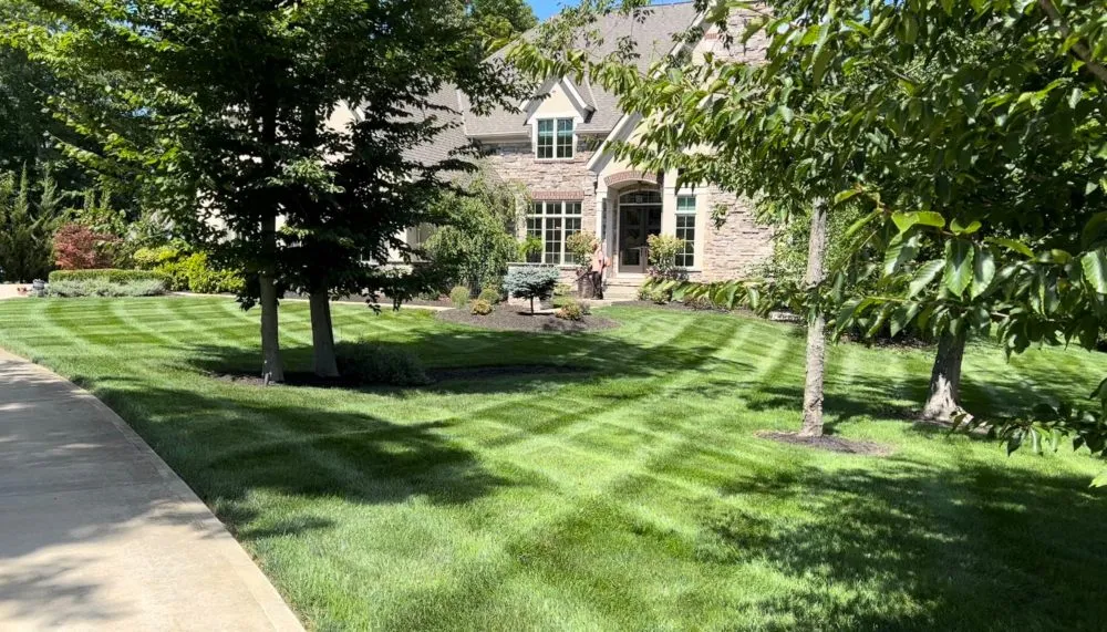 Custom residential landscaping in Ostrander, OH by Deep Roots Lawn Service