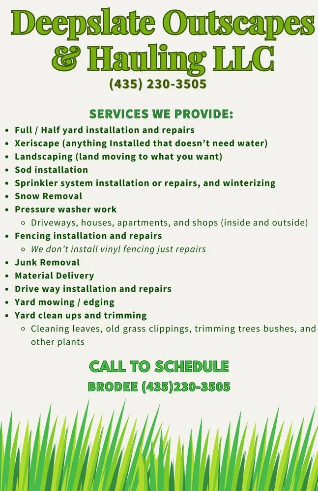 Expert lawn care service in Tremonton, UT - Deepslate Outscapes & Hauling