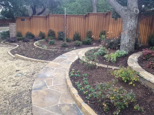 Professional garden landscaping in Garland, TX by DeFeo's Landscaping & Lawn Care