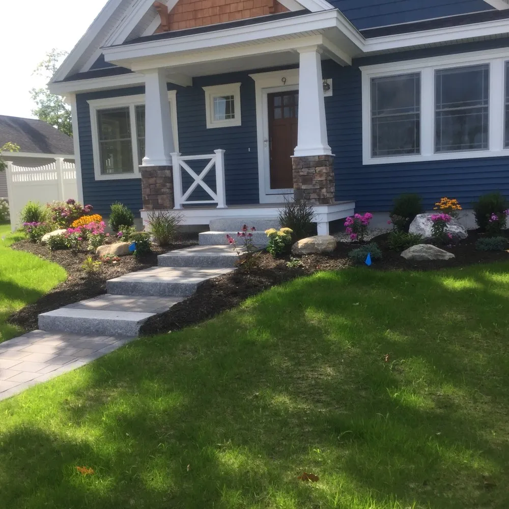 Custom yard maintenance with custom design in Scarborough, ME by Defining Lines Landscaping