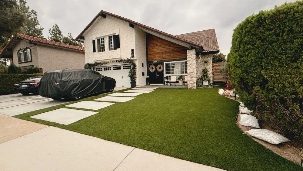 Custom landscape installation in Cerritos, CA by Deiby's Landscape