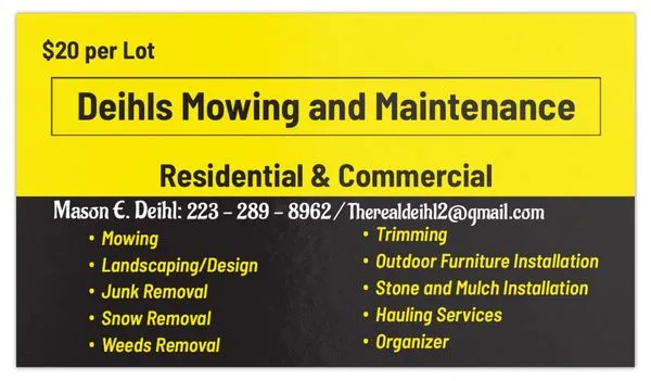 Deihls Mowing and Maintenance Logo