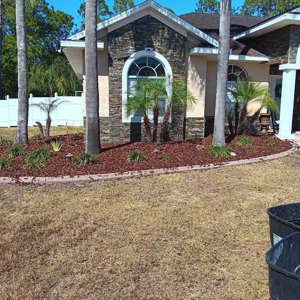 Professional landscape installation in Tampa, FL by Deke's