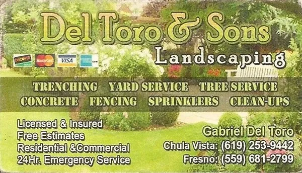 Del Toro & Sons Landscaping Company Logo