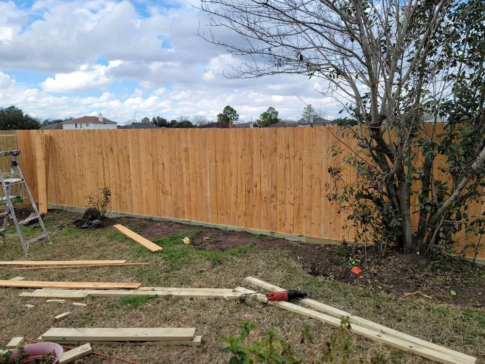 Affordable landscape design for year-round maintenance in Houston, TX by Delarca Fence Installation & Repair Services