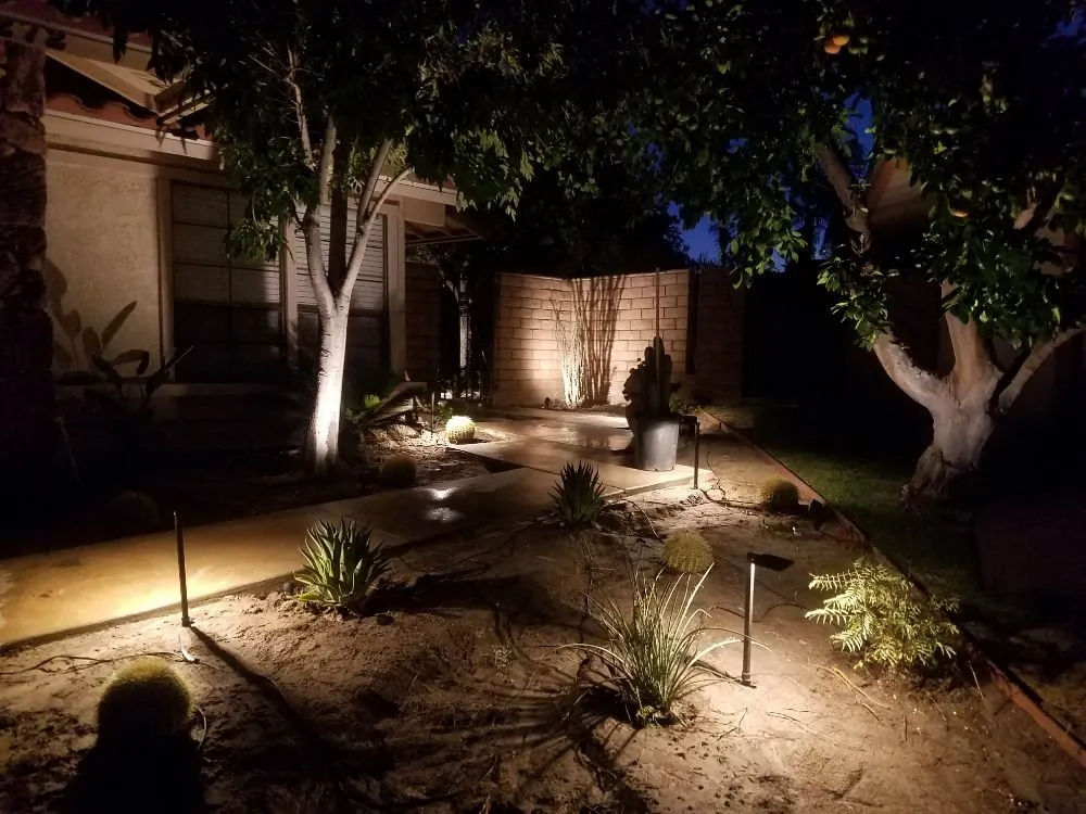 Custom garden landscaping with custom design across Thousand Palms, CA - Delgado Landscape And Tree Service