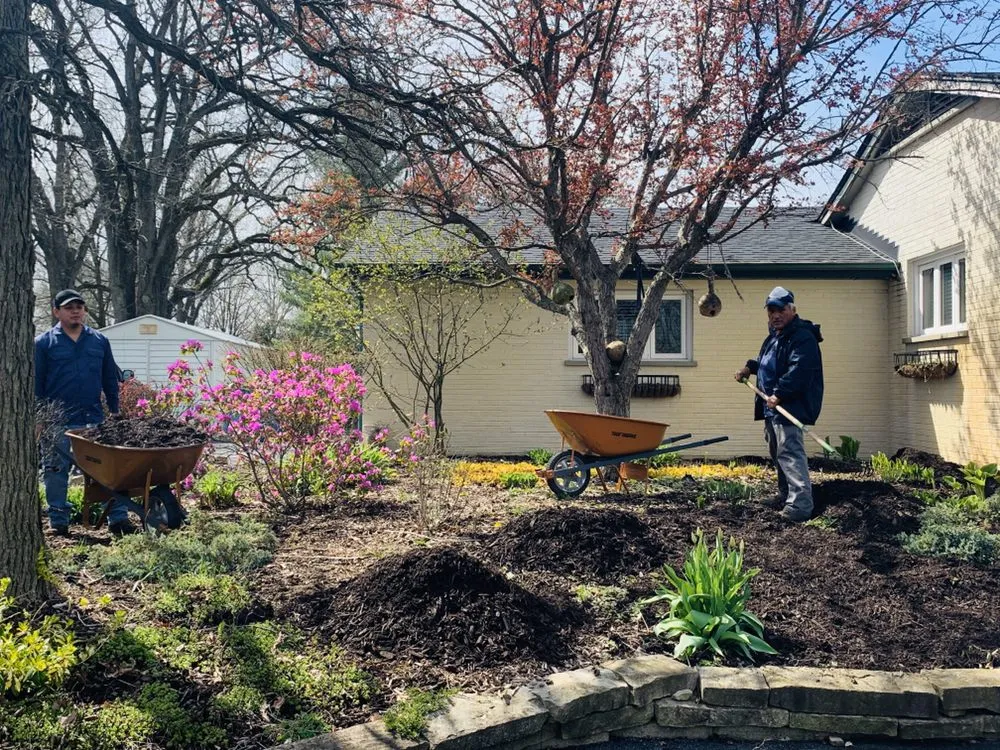 Custom garden landscaping in Crete, IL by Delgado’s Lawn Care