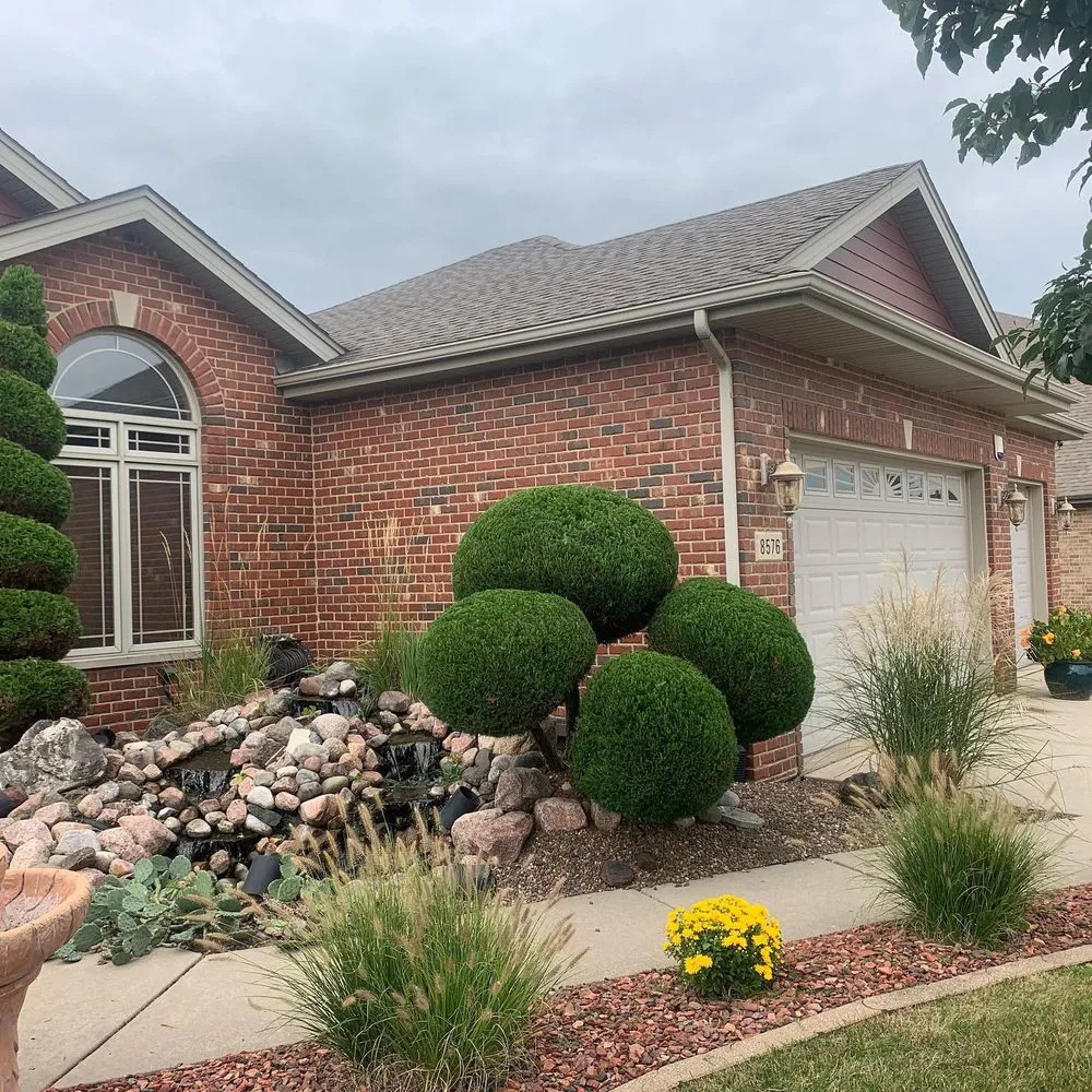 Custom garden landscaping for homes across Crete, IL - Delgado’s Lawn Care