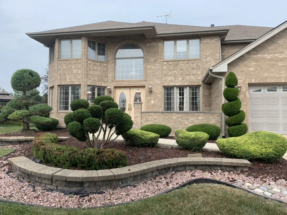 Professional garden landscaping in Crete, IL by Delgado’s Lawn Care