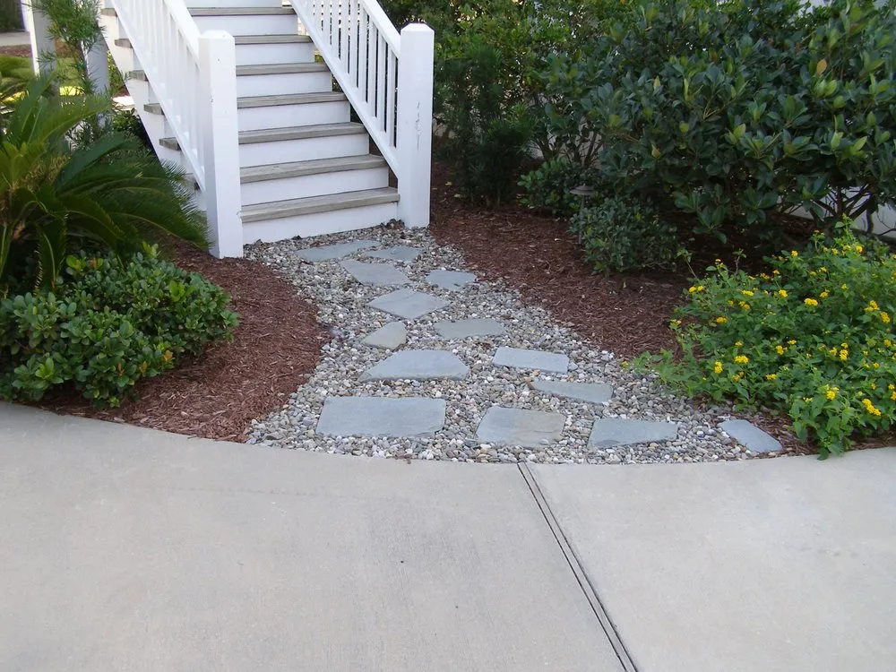 Affordable landscape installation in Atlantic Beach, NC by Della Knight