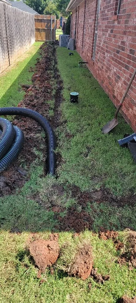 Local outdoor landscaping with custom design in Newcastle, OK by DeLoera Total Lawncare