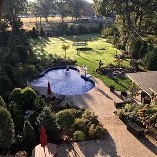 Custom garden landscaping with custom design across Franklin Square, NY - DeLutri Landscaping