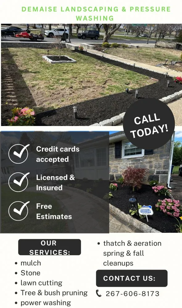 Reliable lawn care service in Cinnaminson, NJ by DeMaise Landscaping and Pressure Washing