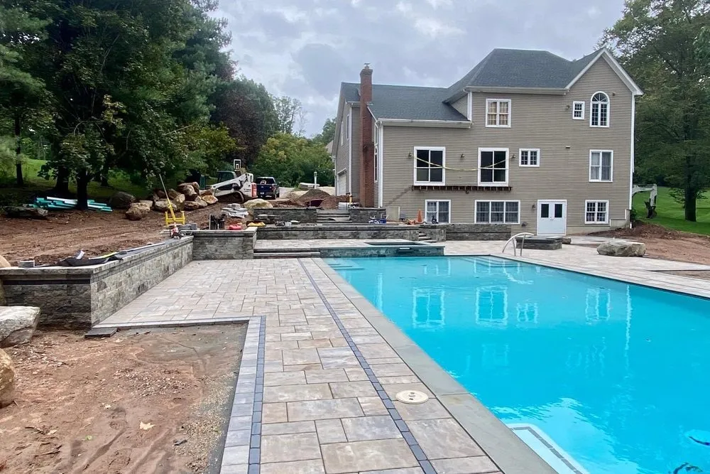 Local lawn care service with custom design in Watertown, CT by Dennis masonry