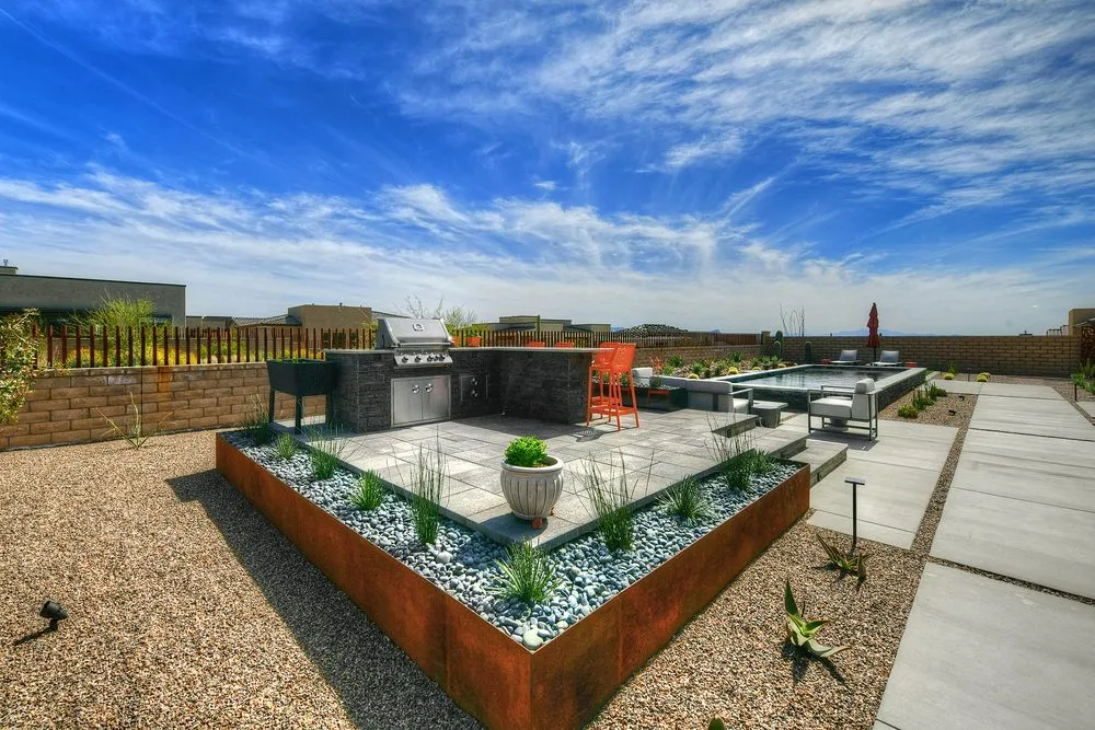 Expert yard maintenance with custom design in Tucson, AZ by Denomy Designs