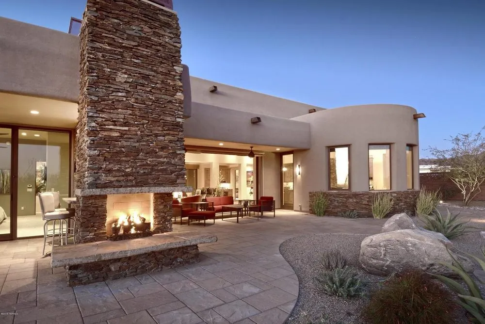 Custom lawn care service with custom design in Tucson, AZ by Denomy Designs