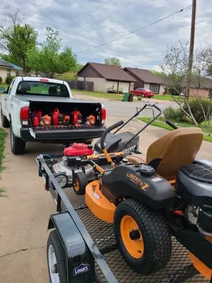 Dependable Christian Man Lawn Care Logo