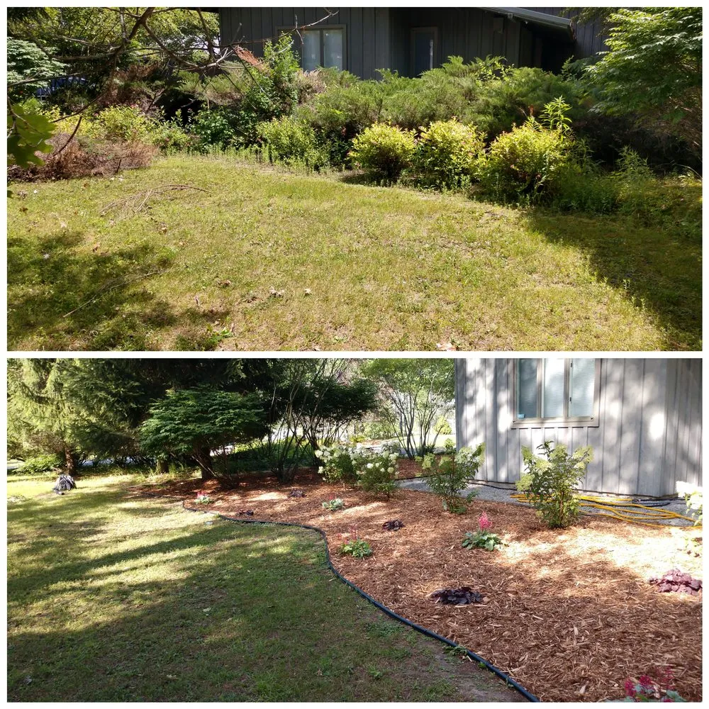 Professional garden landscaping for year-round maintenance in Alpena, MI by Dependable Lawn Care