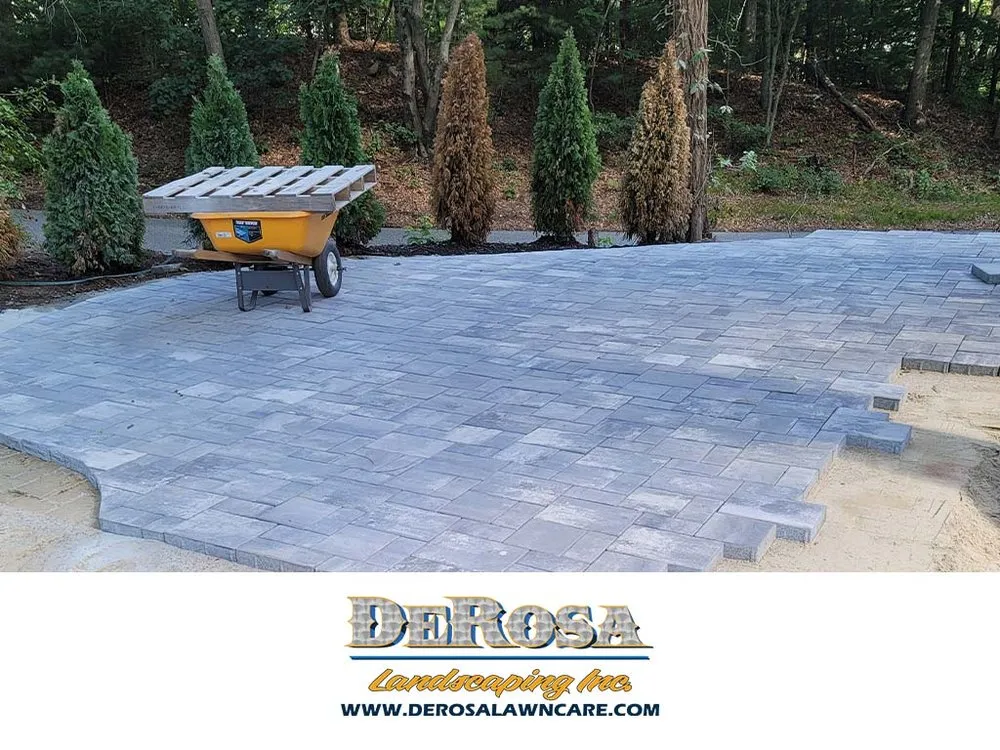 Custom garden landscaping in Berkley, MA by Derosa Landscaping