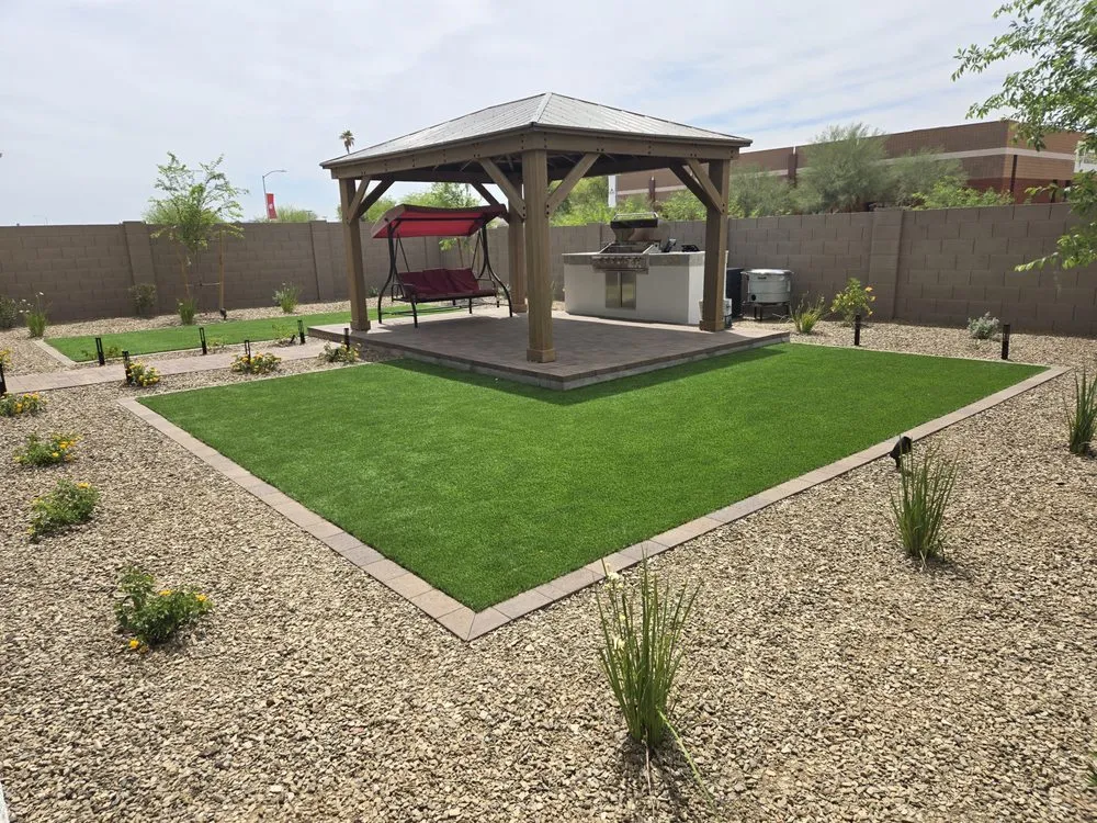 Custom outdoor landscaping for residential properties across Phoenix, AZ - Desert Bloom Hardscaping