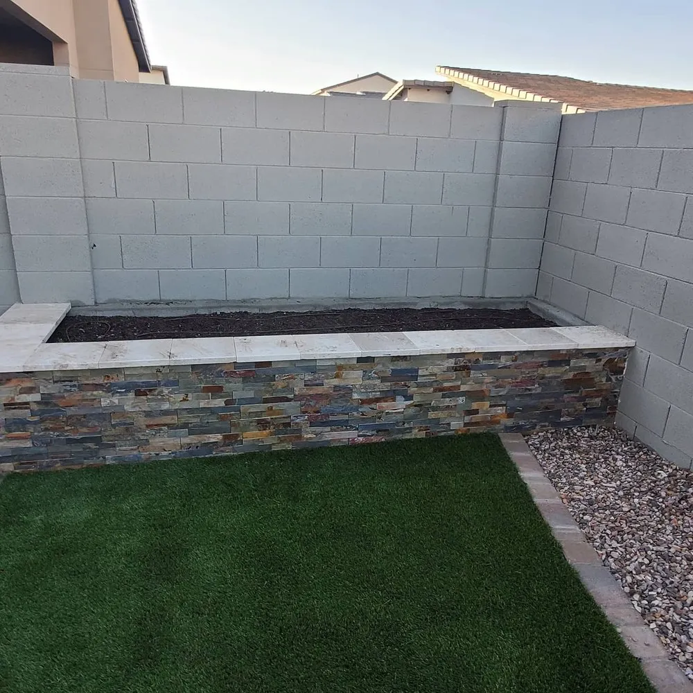 Professional garden landscaping for beautiful yards in Phoenix, AZ by Desert Bloom Hardscaping