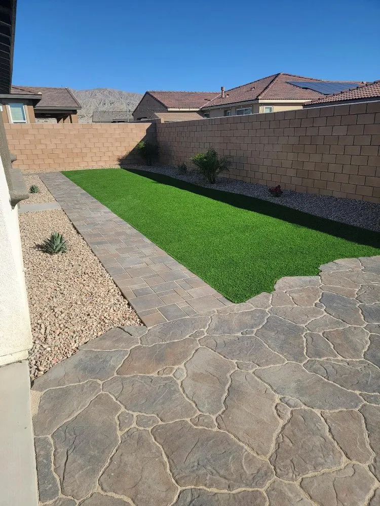 Affordable outdoor landscaping with custom design in Cathedral City, CA by Desert Bloom Landscape