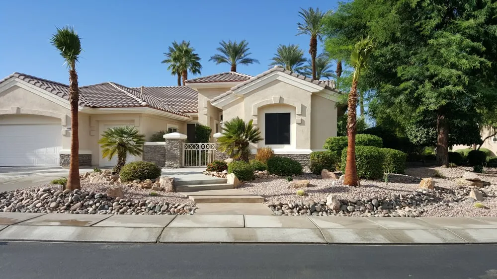 Custom garden landscaping for homes in Indio, CA by Desert Paradise All Outdoor Contractor Services