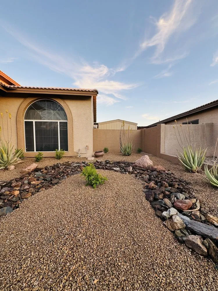 Local landscape installation for outdoor upgrades in Glendale, AZ by Desert Rose Landscaping