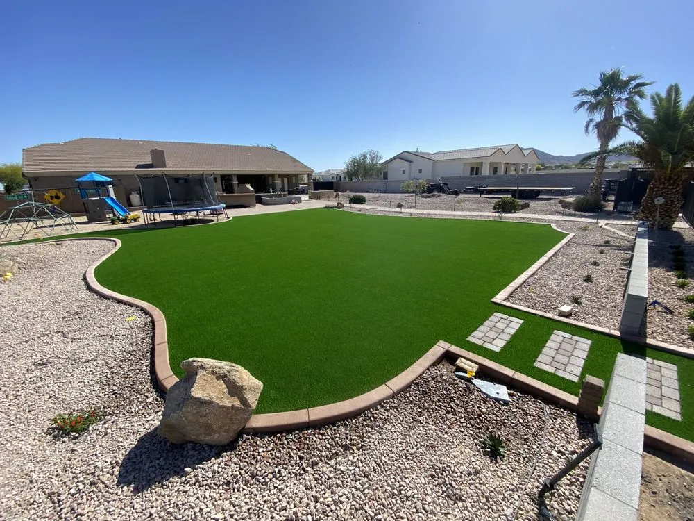 Expert lawn mowing service for residential properties in Goodyear, AZ by Desert Turf
