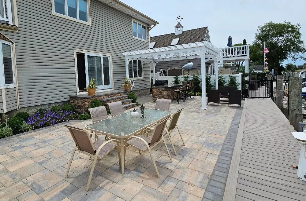 Custom yard cleanup service in Massapequa, NY by Design and Build Landscape
