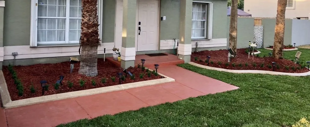 Local lawn mowing service with custom design across Miami, FL - Design Borders and Landscaping