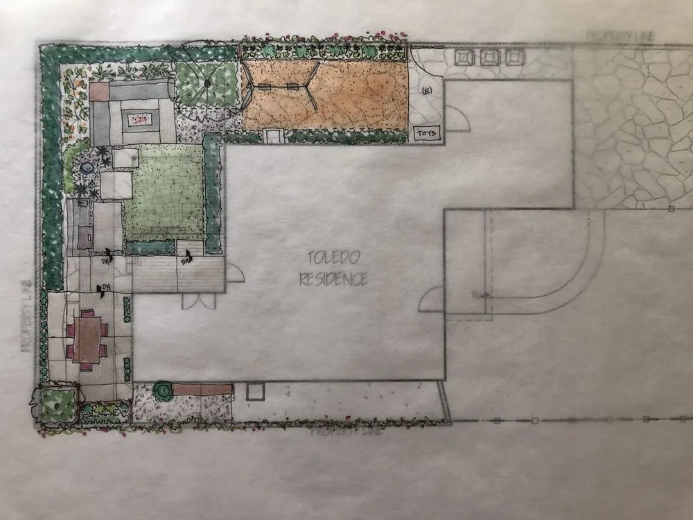 Custom landscape installation in Los Angeles, CA - Design by Nature Studio