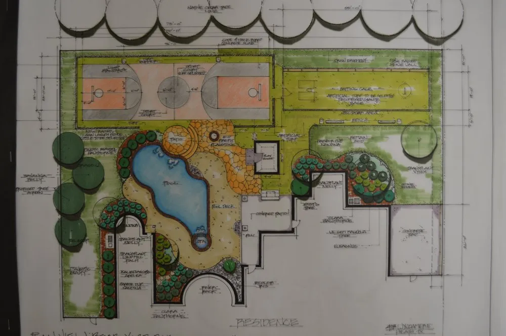 Custom lawn mowing service with custom design in Rockwall, TX by Design Masters Landscaping