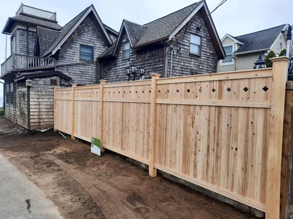 Custom landscape installation in Westbrook, CT - Designer Fence & Stone