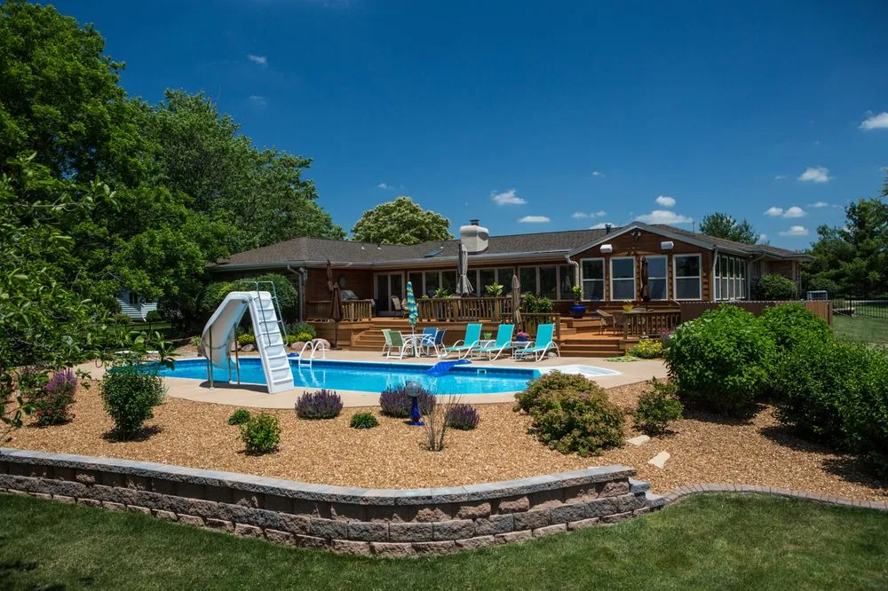 Professional lawn care service with custom design in Farmersville, IL by Designer Landscapes
