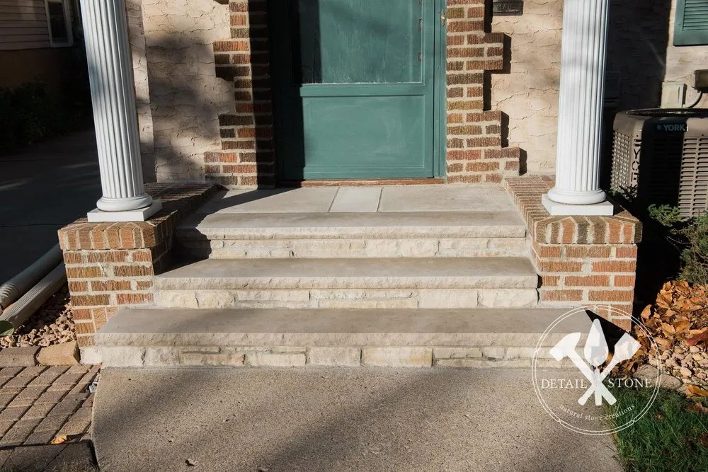 Custom residential landscaping with custom design across Farmington, MN - Detail Stone