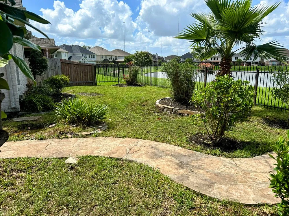 Reliable lawn mowing service with custom design in Houston, TX by Devin Landscapes