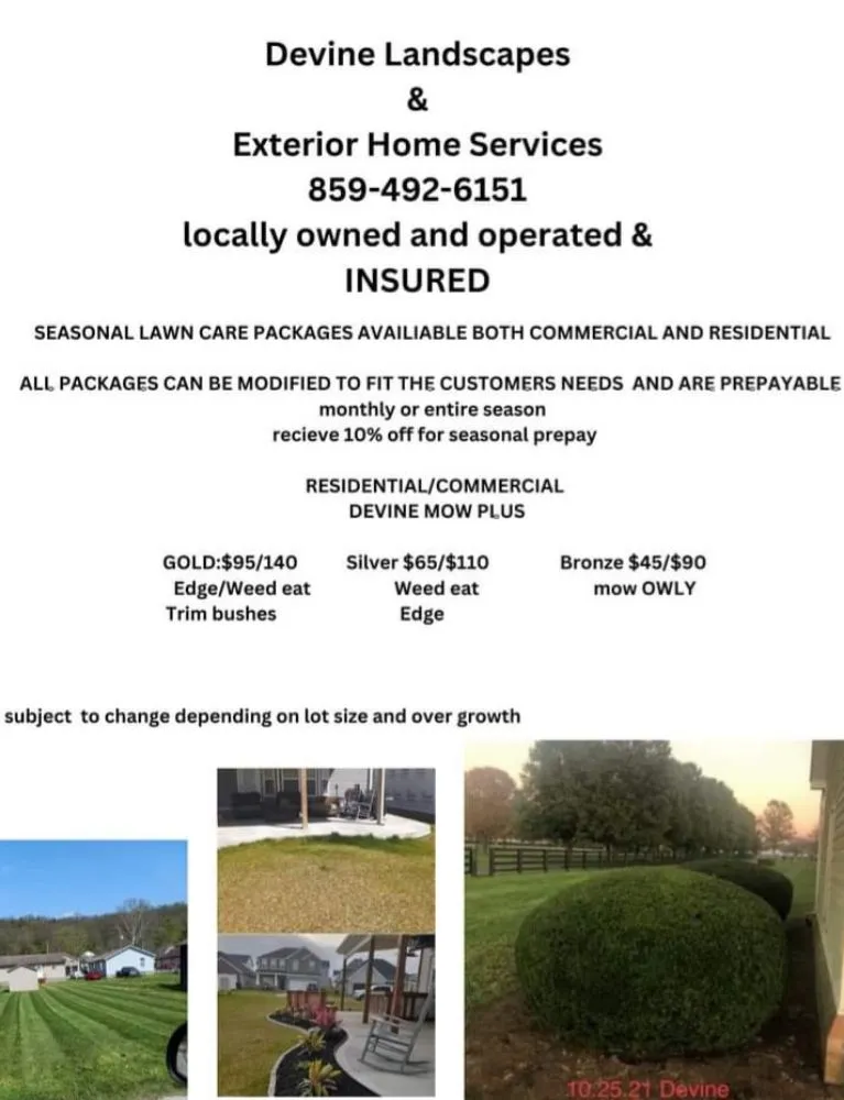 Local garden landscaping in Lexington-Fayette, KY - Devine Landscapes and Exterior Homes Services