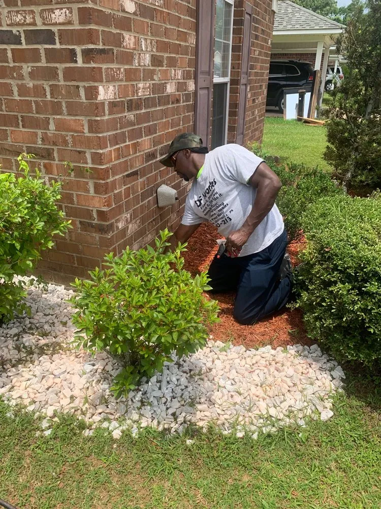 Affordable landscape installation for homes in Alexandria, LA by DF Works