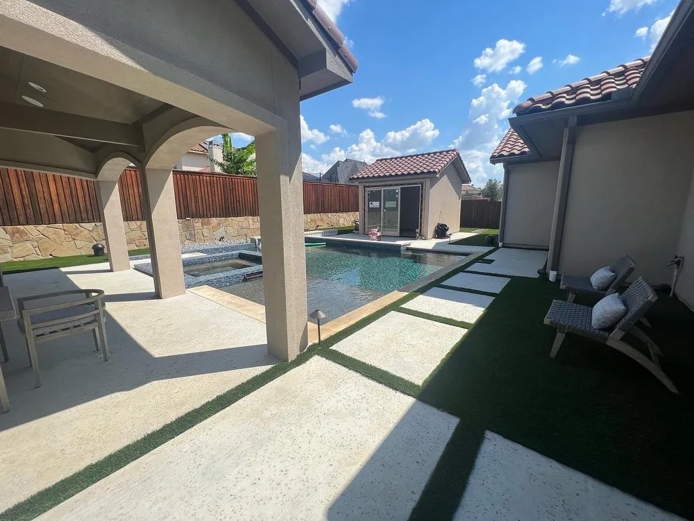 Local residential landscaping with custom design across Garland, TX - DFW Modesto's Concrete