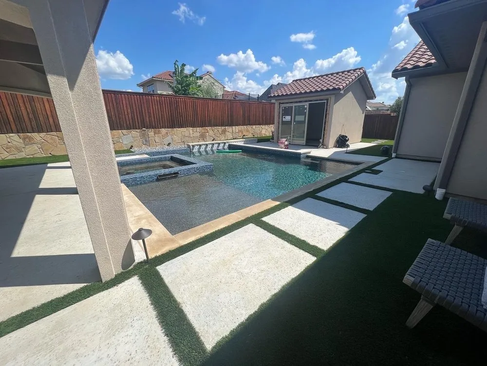 Professional garden landscaping in Garland, TX by DFW Modesto's Concrete