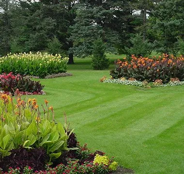 Professional garden landscaping with custom design in Cohoes, NY by DG Lawn Care Services
