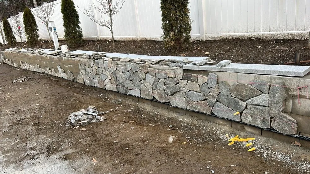 Custom outdoor landscaping in Lowell, MA by D&G Masonry and Stoneworks