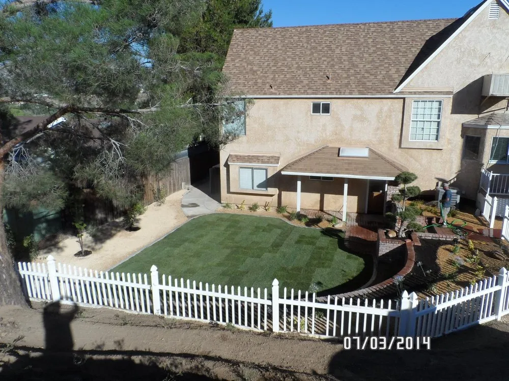 Custom garden landscaping for year-round maintenance in Victorville, CA by DG's Lawncare