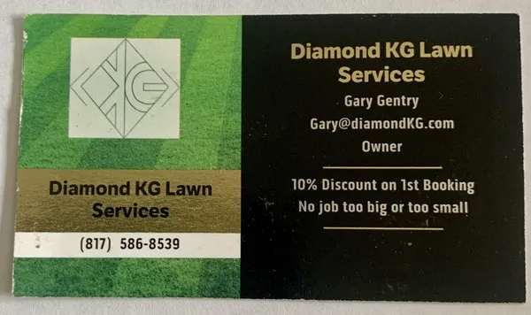 Diamond KG Lawn Care Logo