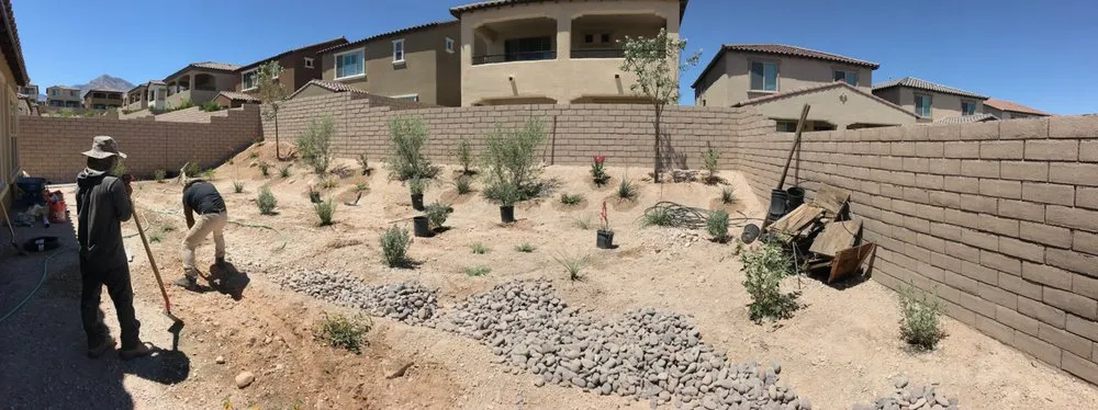 Custom garden landscaping in Las Vegas, NV by Diamond Landscape & Sprinkler Repair